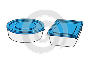 It is an illustration of Tupperware storage container.